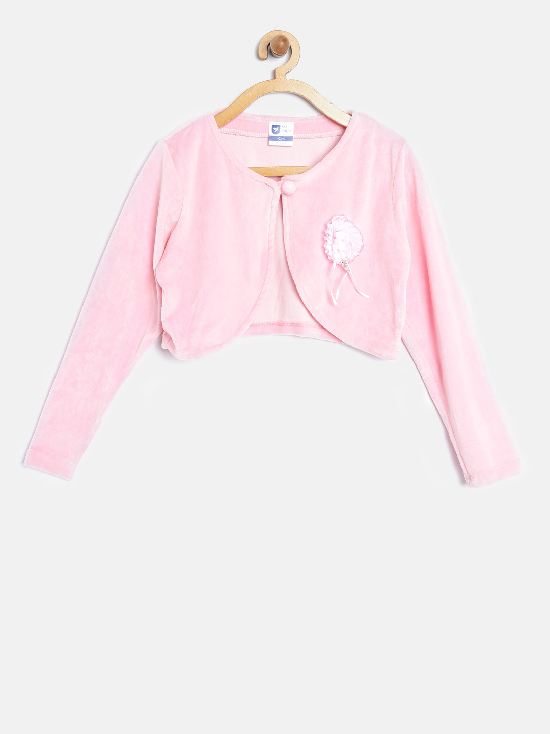Buy 612 League Girls Pink Solid Shrug Shrug for Girls 2320984 Myntra