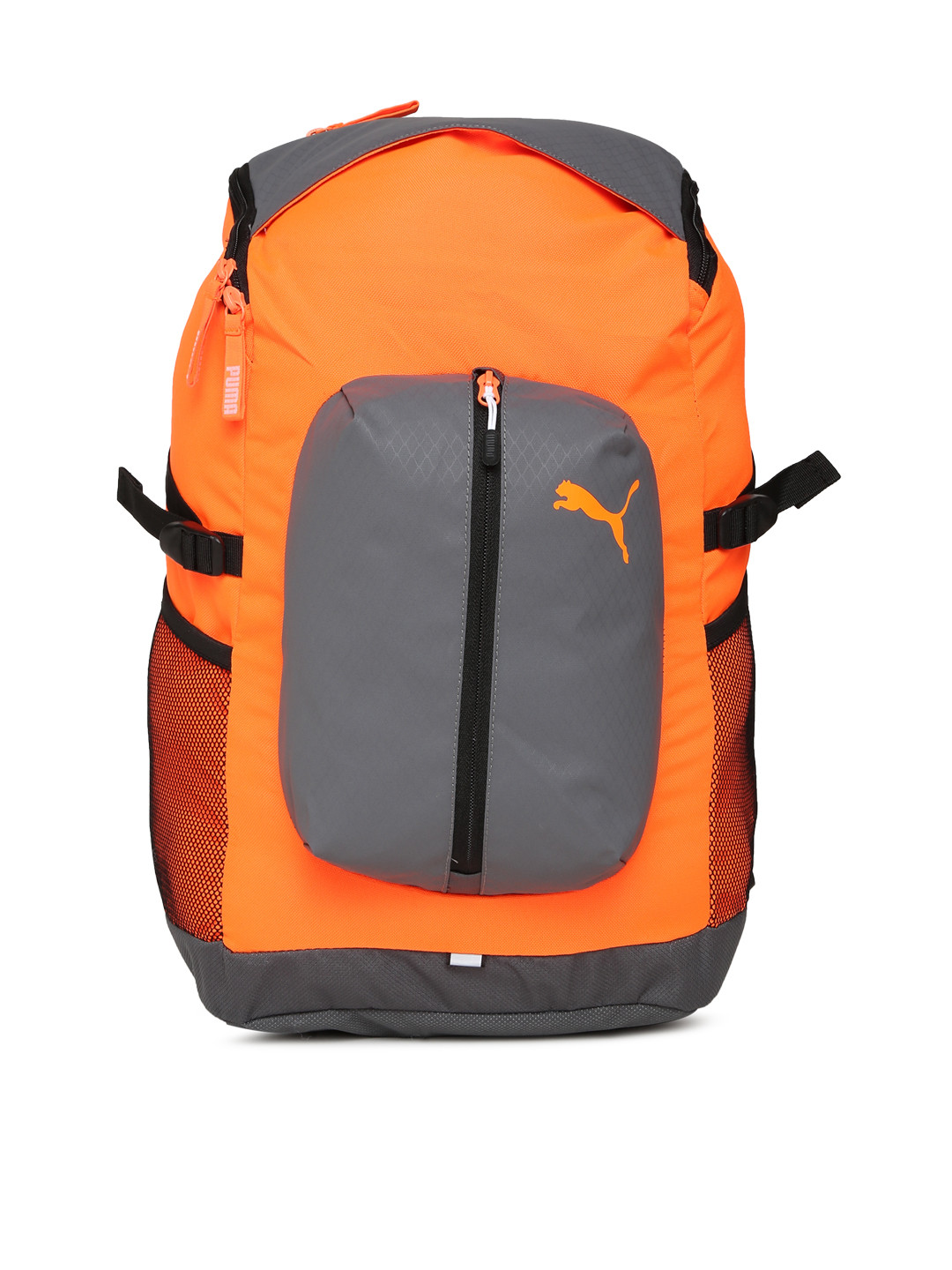 Buy Puma Unisex Orange & Grey Apex Colourblocked Backpack Backpacks