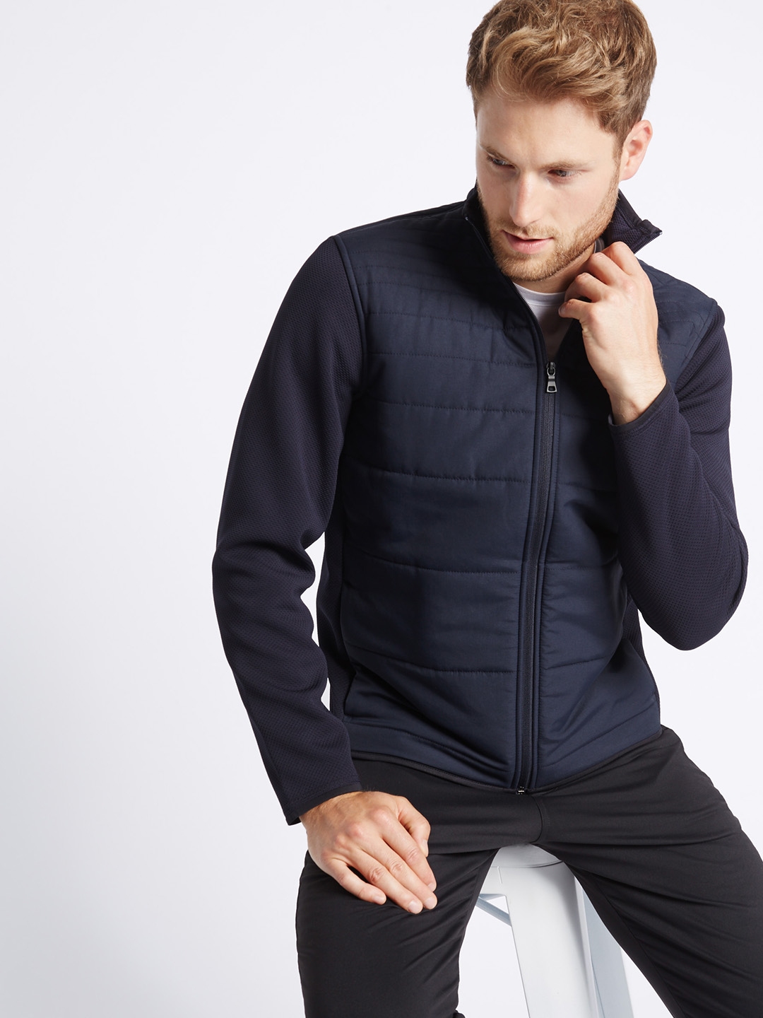 Buy Marks & Spencer Men Navy Solid Tailored Jacket Jackets for Men