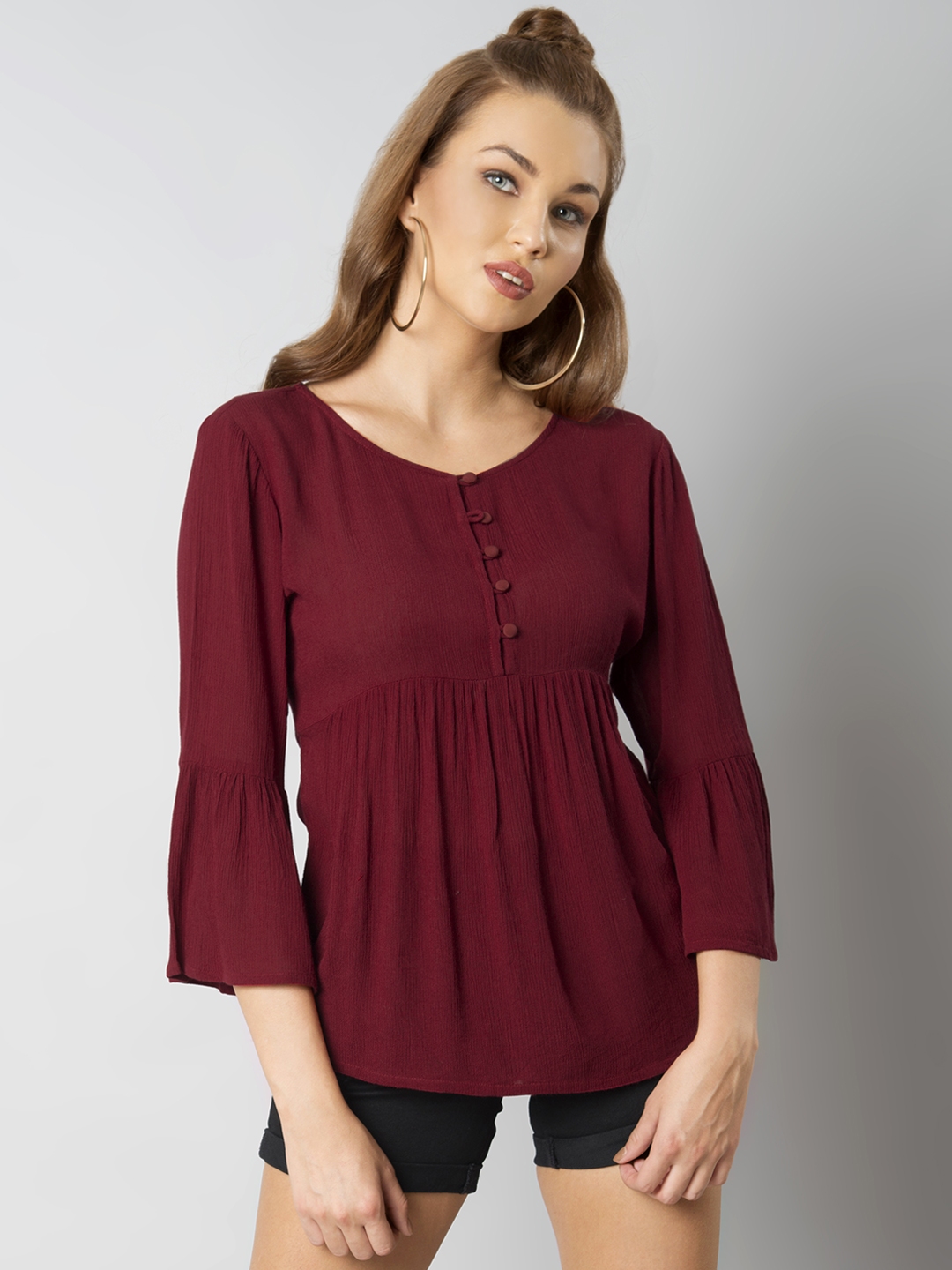 maroon boutique tops