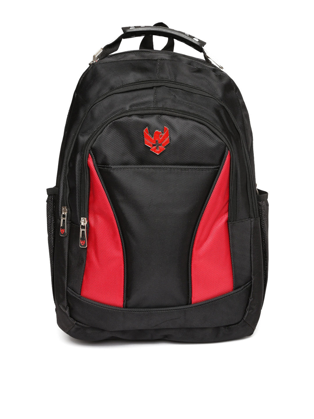 Buy Swiss Eagle Unisex Black & Red Colourblocked Backpack Backpacks