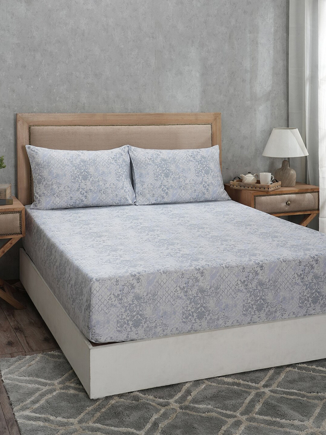 Buy MASPAR PBS Refined Retro Nouvel Damask Grey Geometric 400TC King