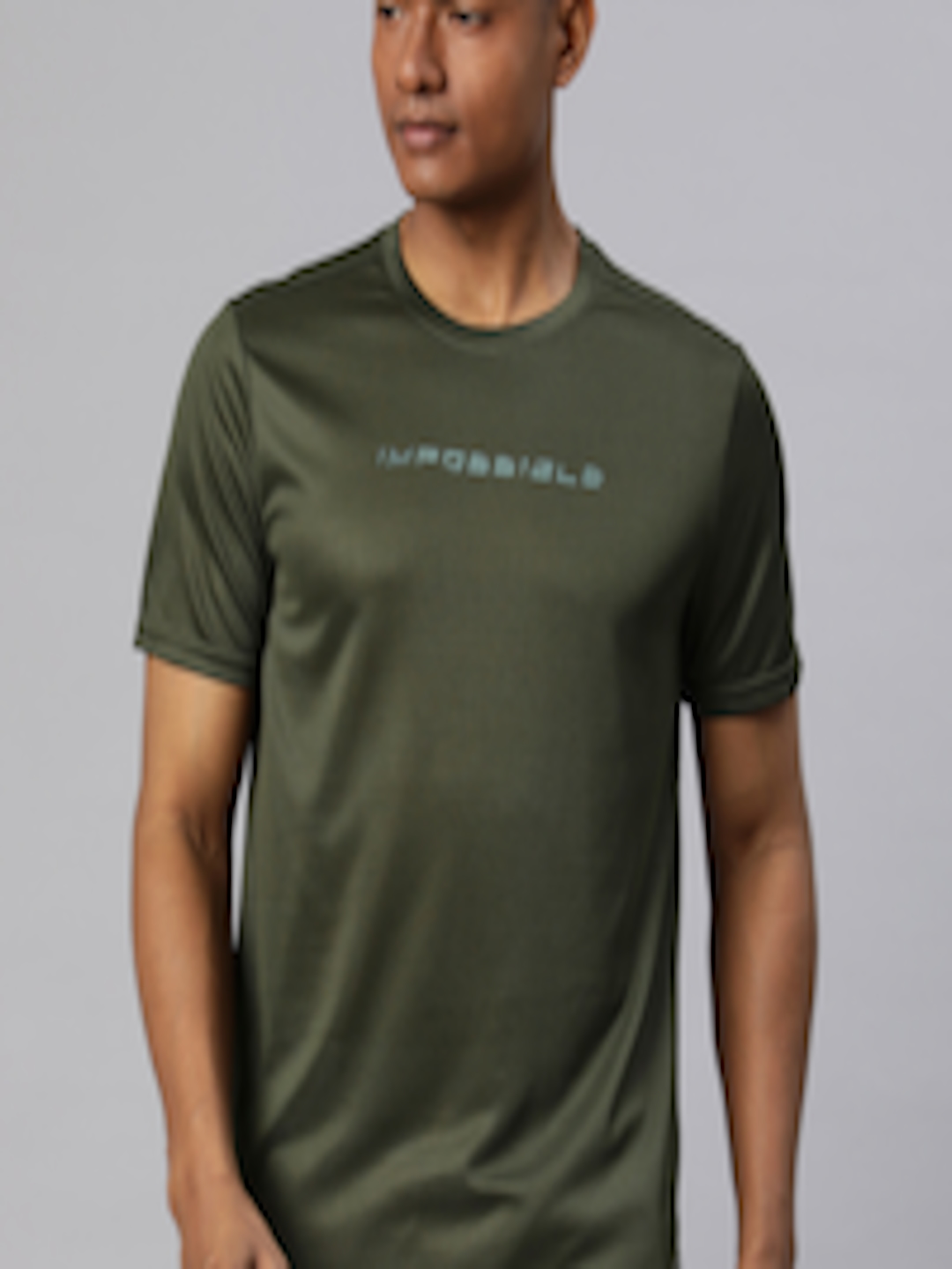 Buy Alcis Men Typography Printed Dry Tech Slim Fit Sports T Shirt ...