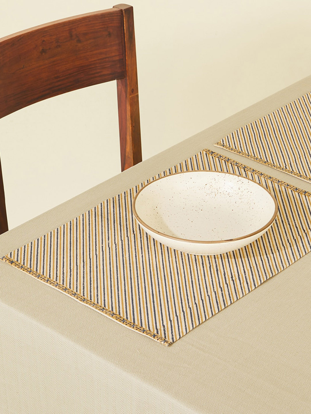 Buy Fabindia Beige 6 Pieces Cotton Table Placemats Table Placemats