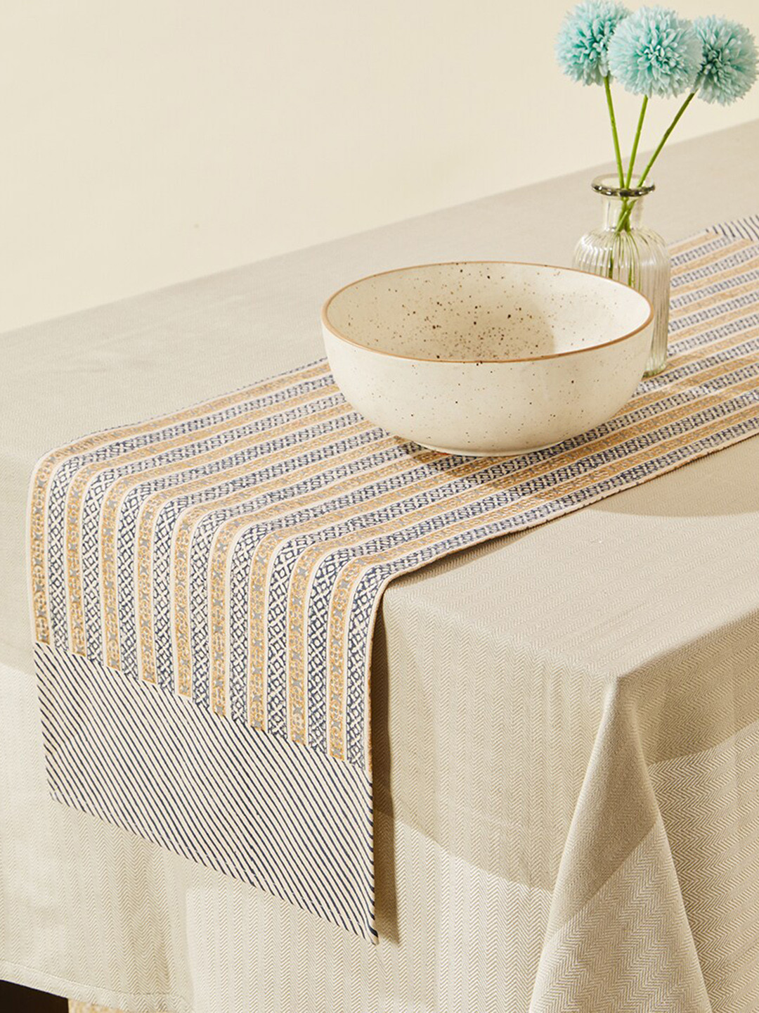 Buy Fabindia Anaarbagh Beige Printed Pure Cotton Runner Runners for