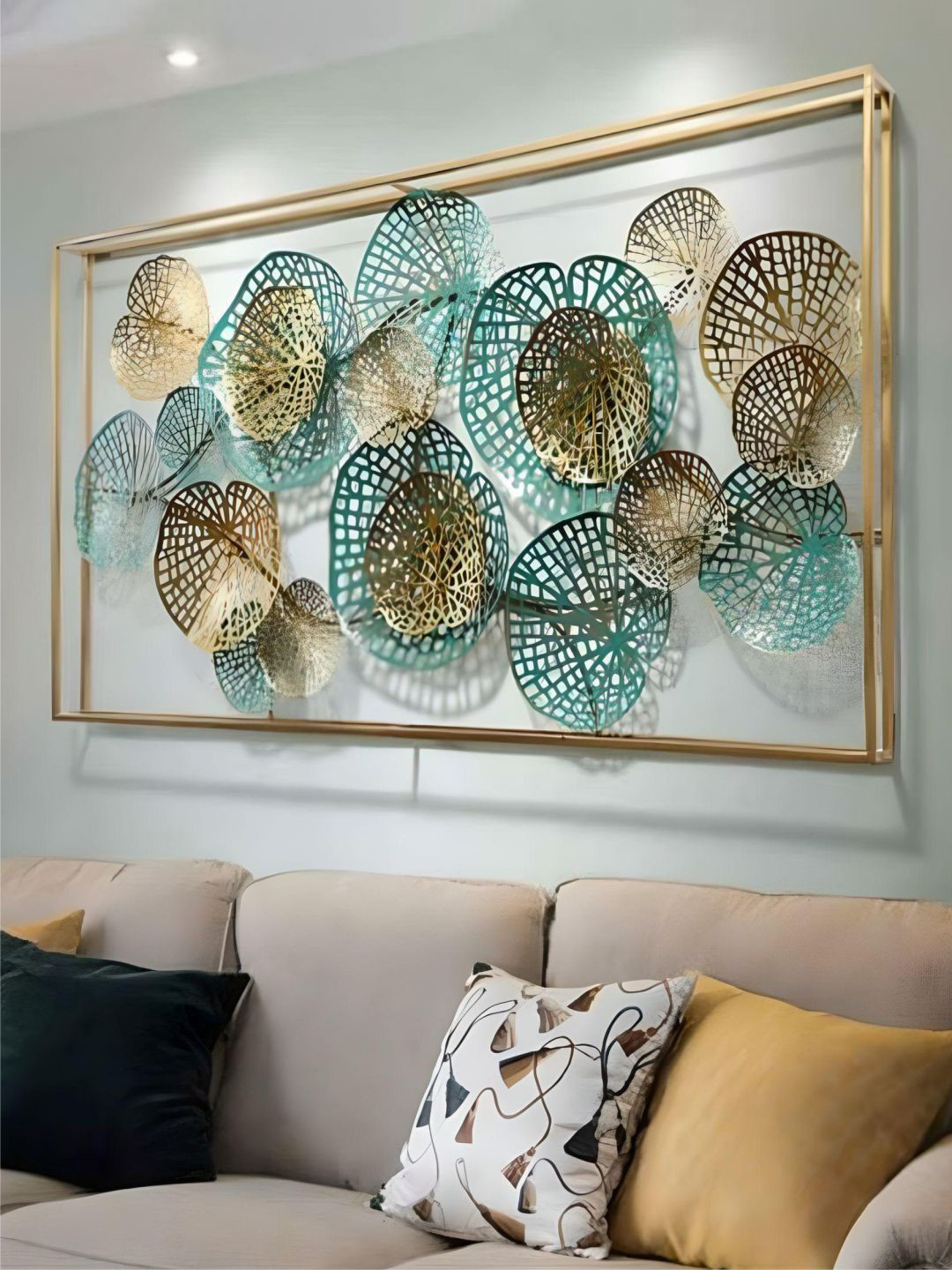 Buy The Art House Blue & Gold Toned Metal Wall Art Wall Decor for