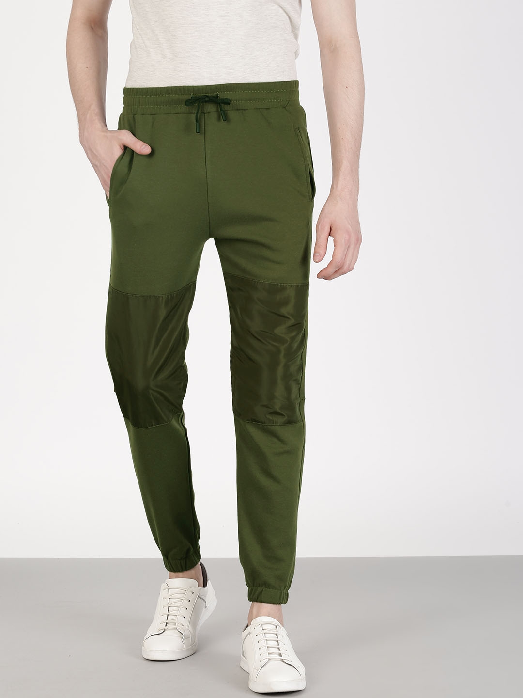 ivoc olive solid joggers