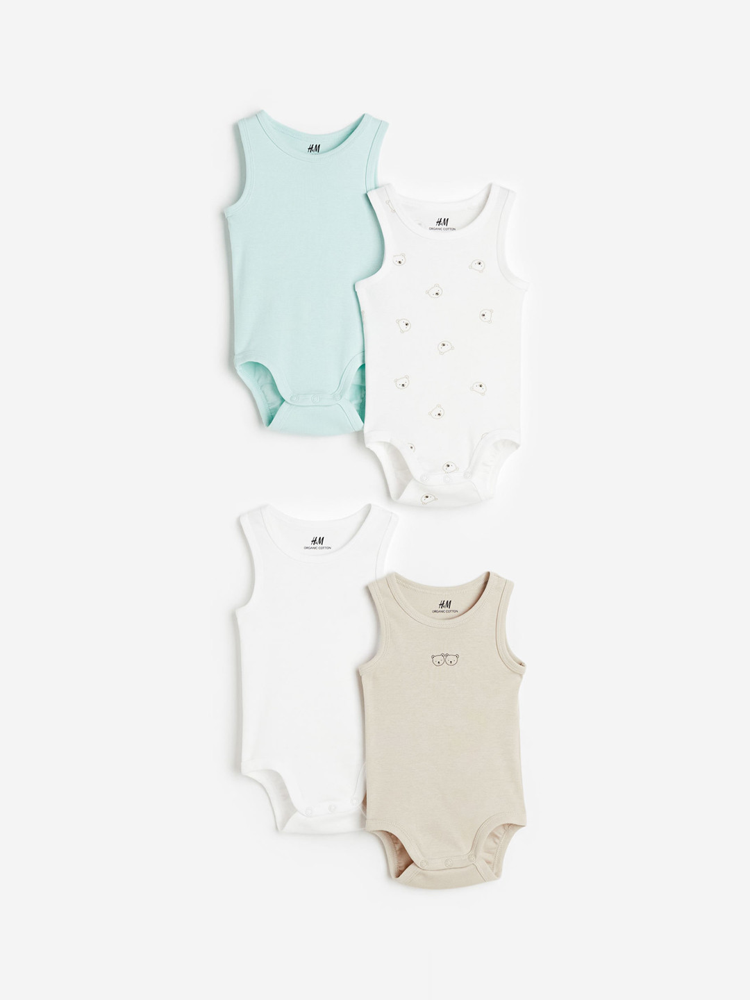 Buy H&M Infant Boys 4 Pack Sleeveless Cotton Bodysuits Bodysuit for
