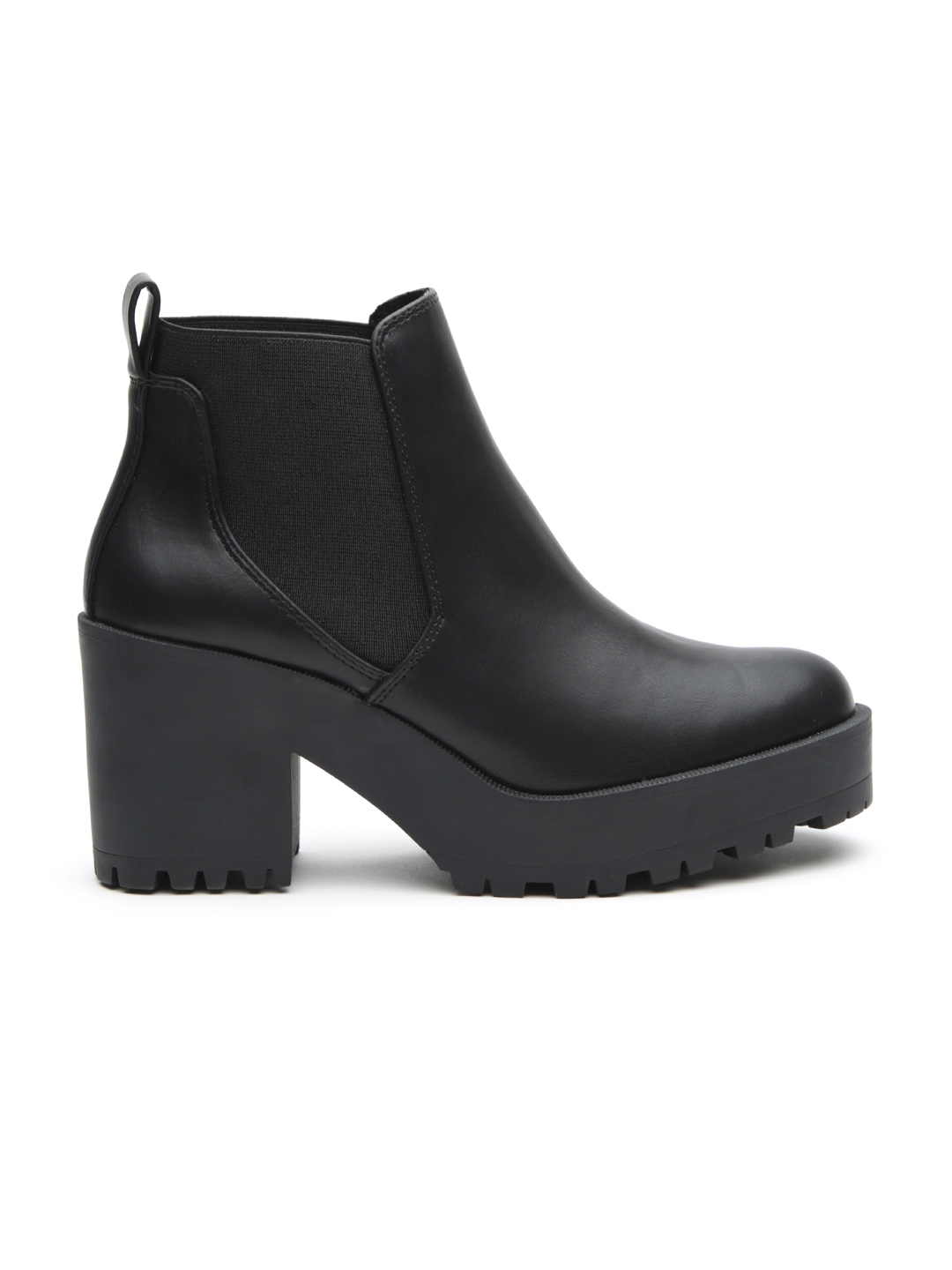 mango black heeled boots