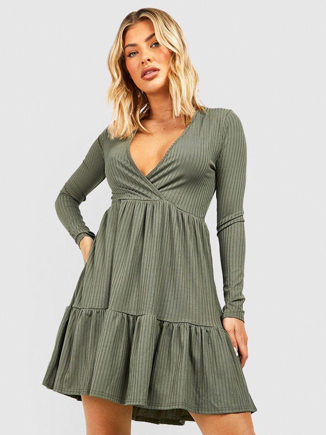boohoo ribbed dress