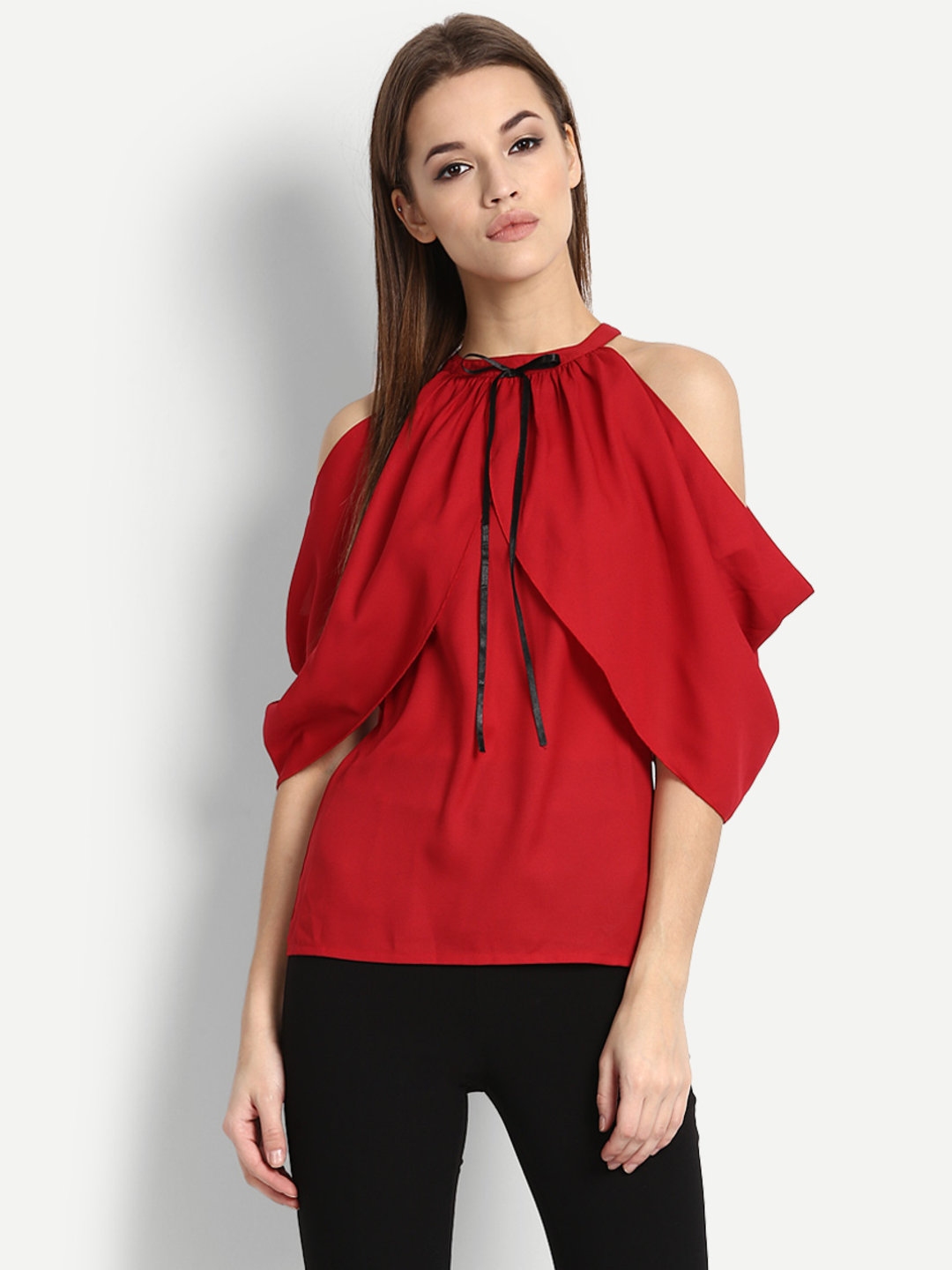 Buy StalkBuyLove Women Red Solid Top - Tops for Women 2327150 | Myntra
