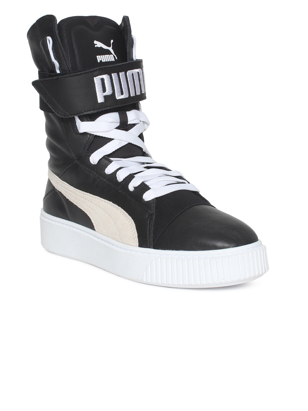 Buy Puma Women Black Printed Synthetic Platform Boot High Top Sneakers ...