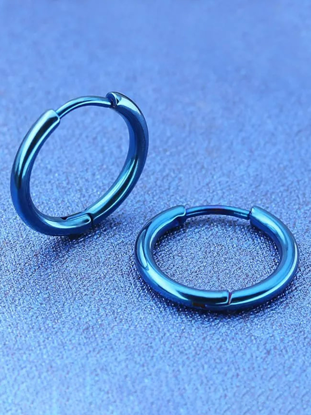 Buy KARISHMA KREATIONS Set Of 5 Stainless Steel Hoop Earrings