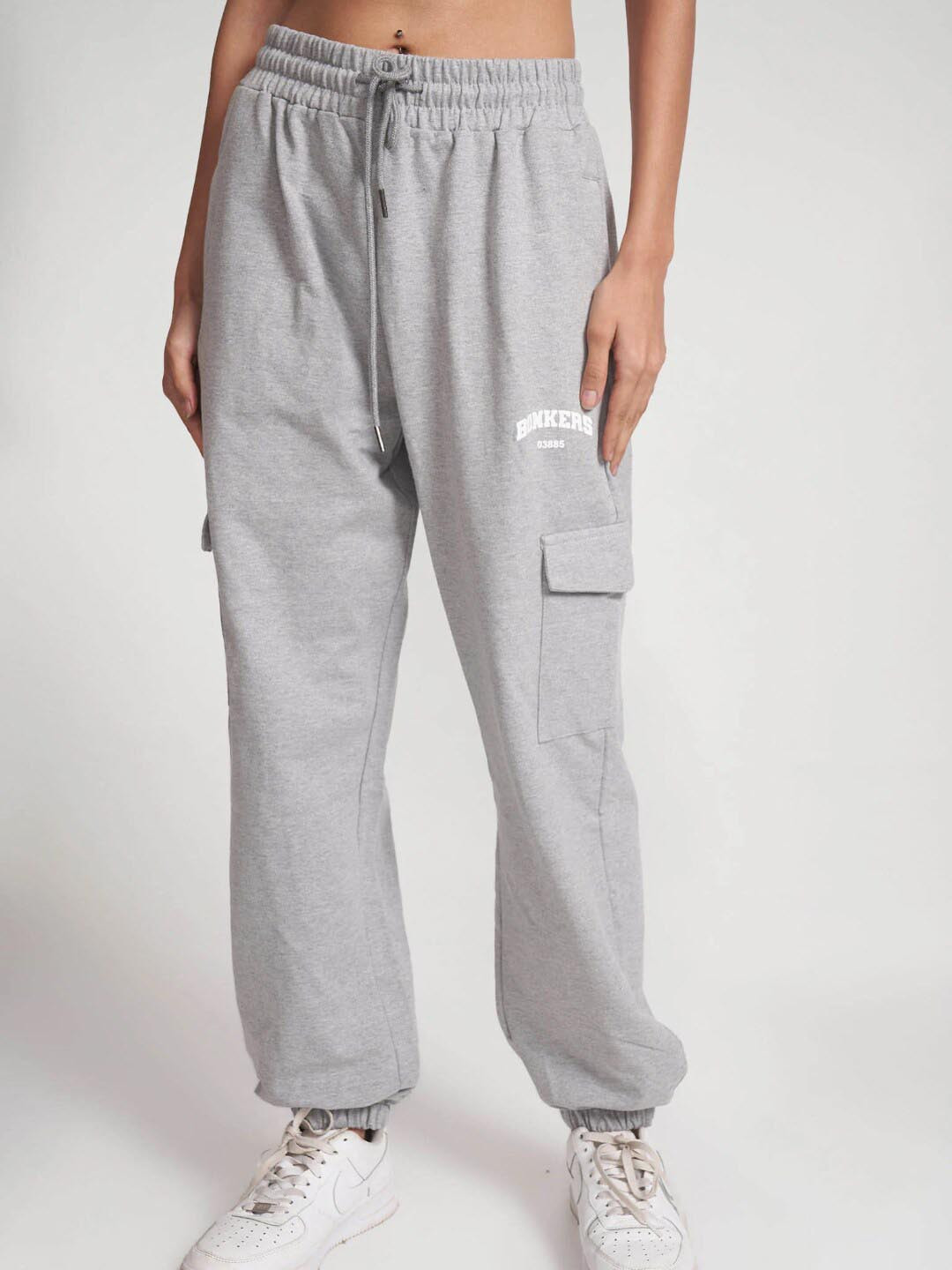Buy Bonkers Corner Women Grey Relaxed Cotton Cargo Track Pants Track Pants for Women 23291792