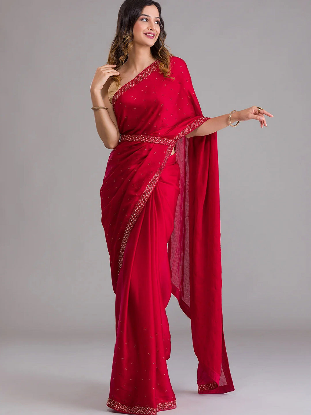 belted saree