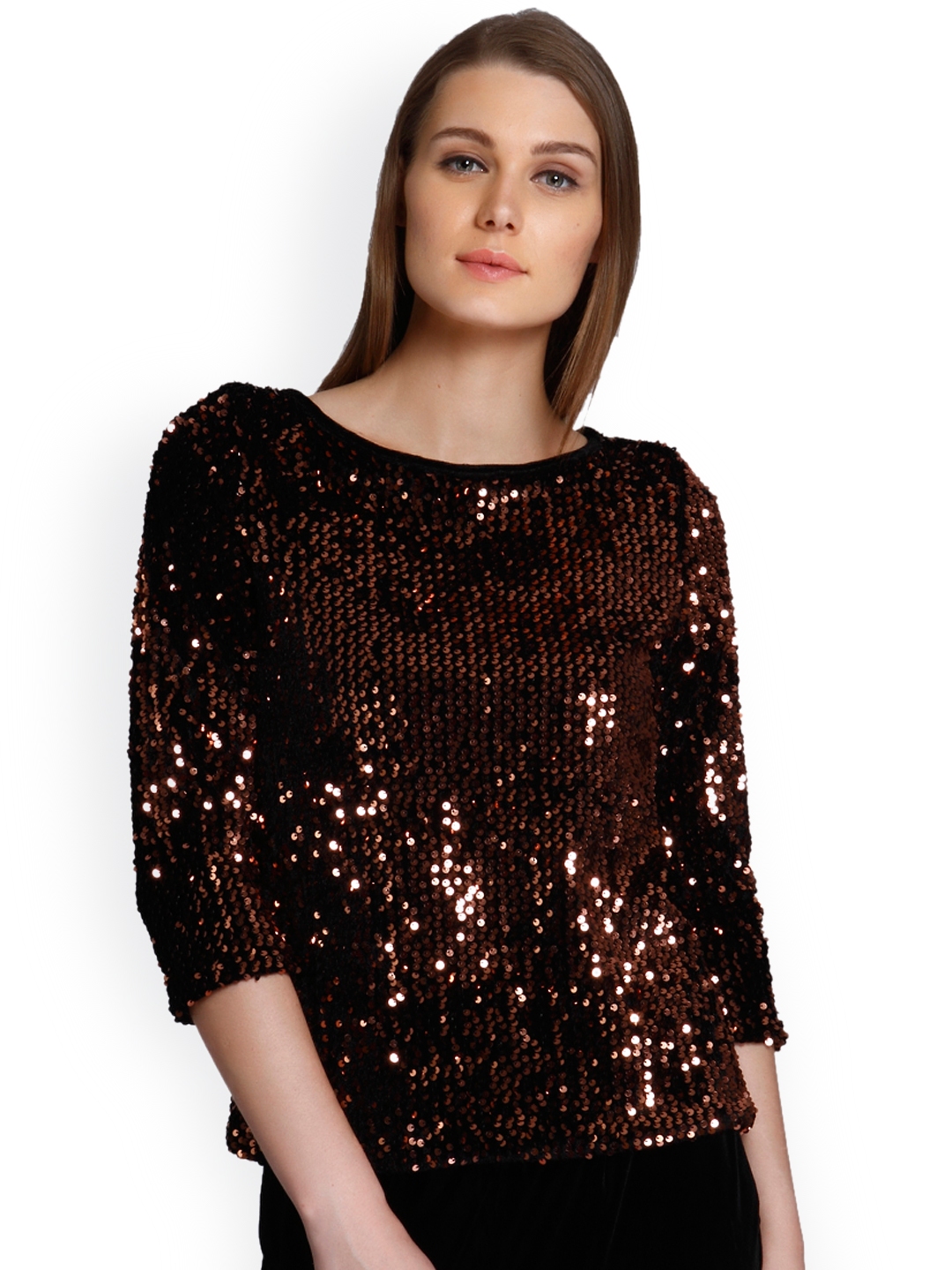 Buy ONLY Women Black Embellished Top - Tops for Women 2331096 | Myntra