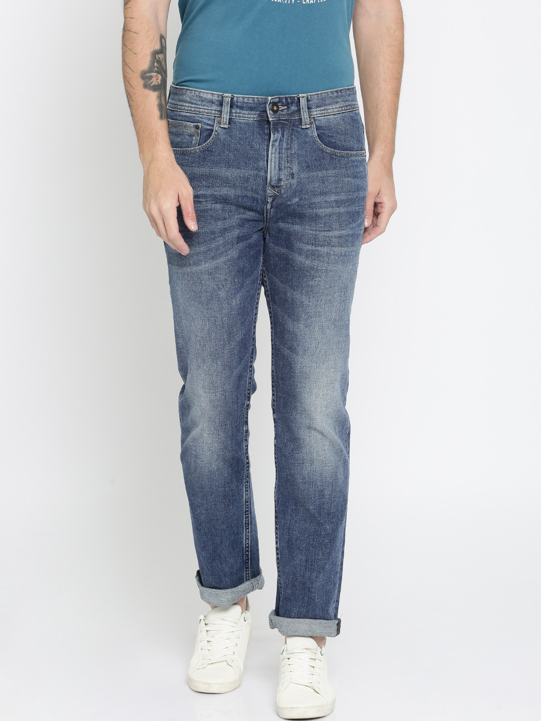 Buy Timberland Men Blue Slim Fit Mid Rise Clean Look Stretchable Jeans