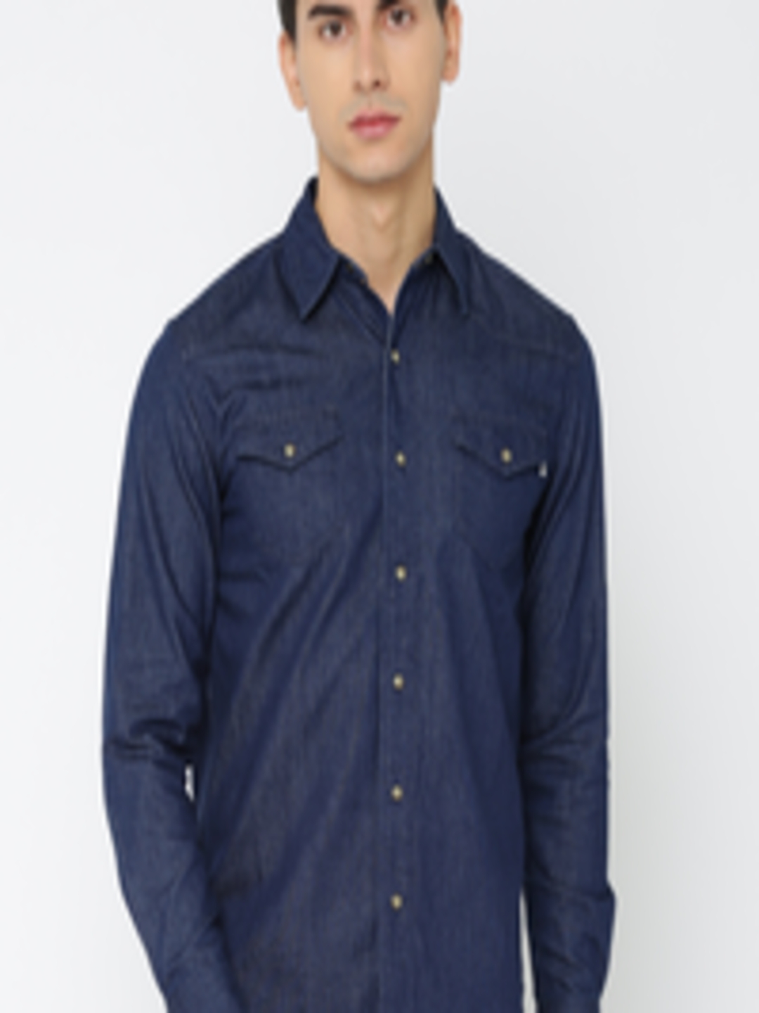 Buy Timberland Men Blue Slim Fit Solid Casual Shirt - Shirts for Men ...