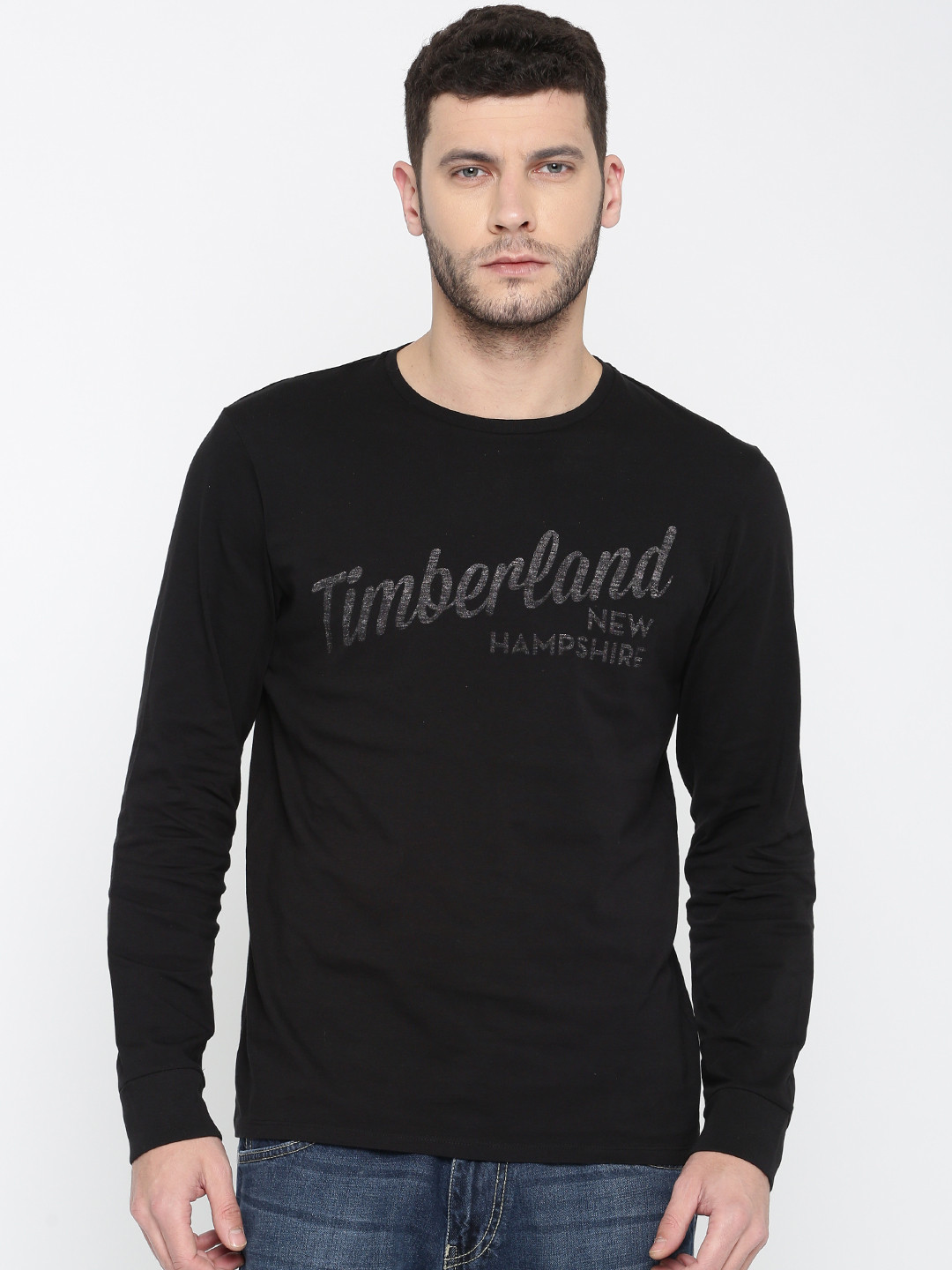 Timberland Black Organic Cotton Men T-Shirt main image 1