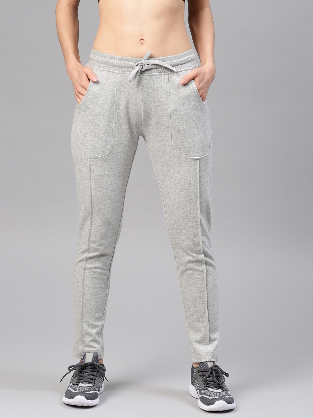hrx grey track pants