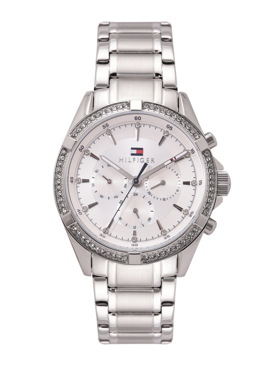 Buy Tommy Hilfiger Women Embellished Dial Stainless Steel Bracelet