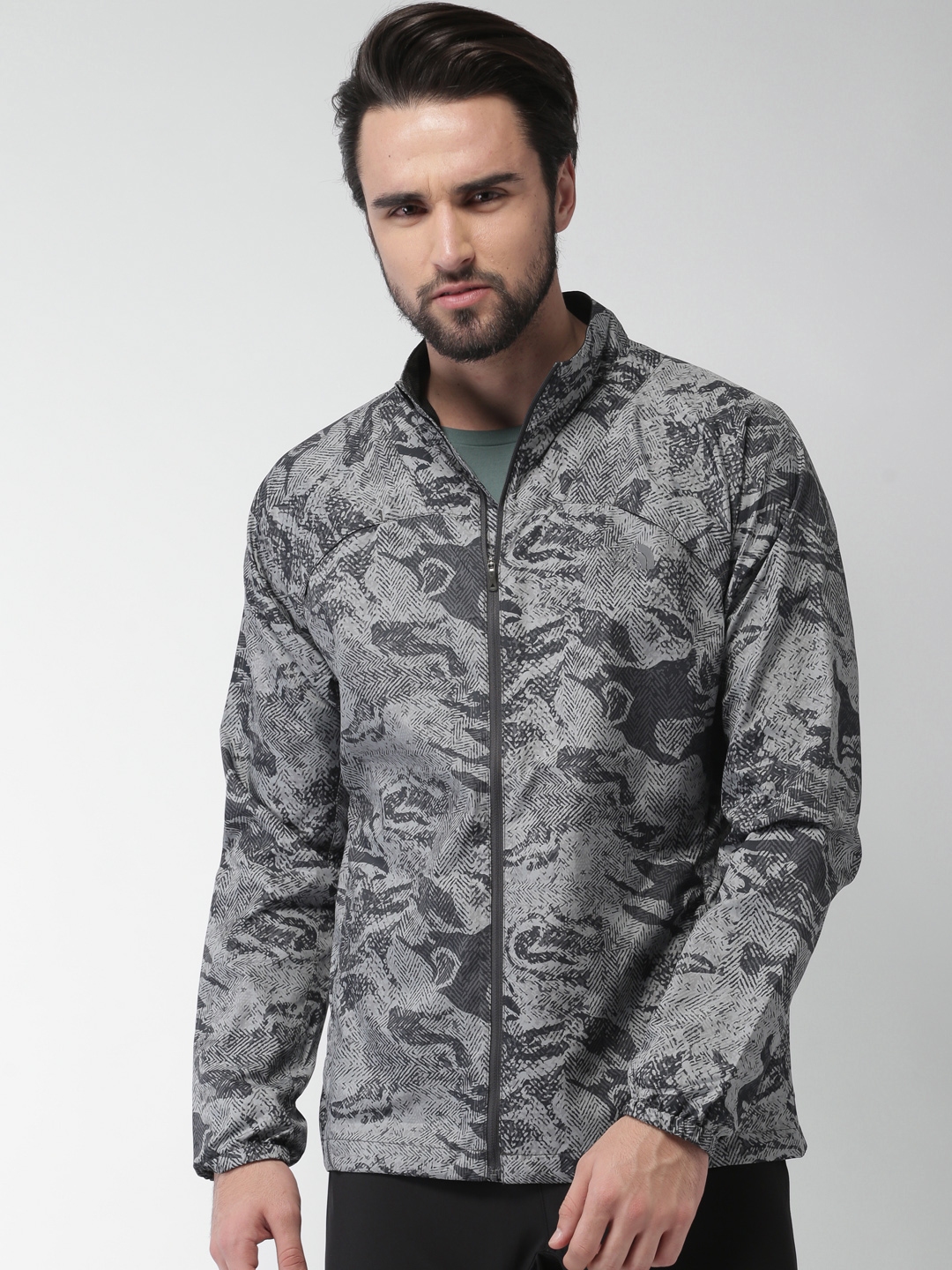Buy The North Face Grey Printed Rapido Sporty Jacket - Jackets for Men ...