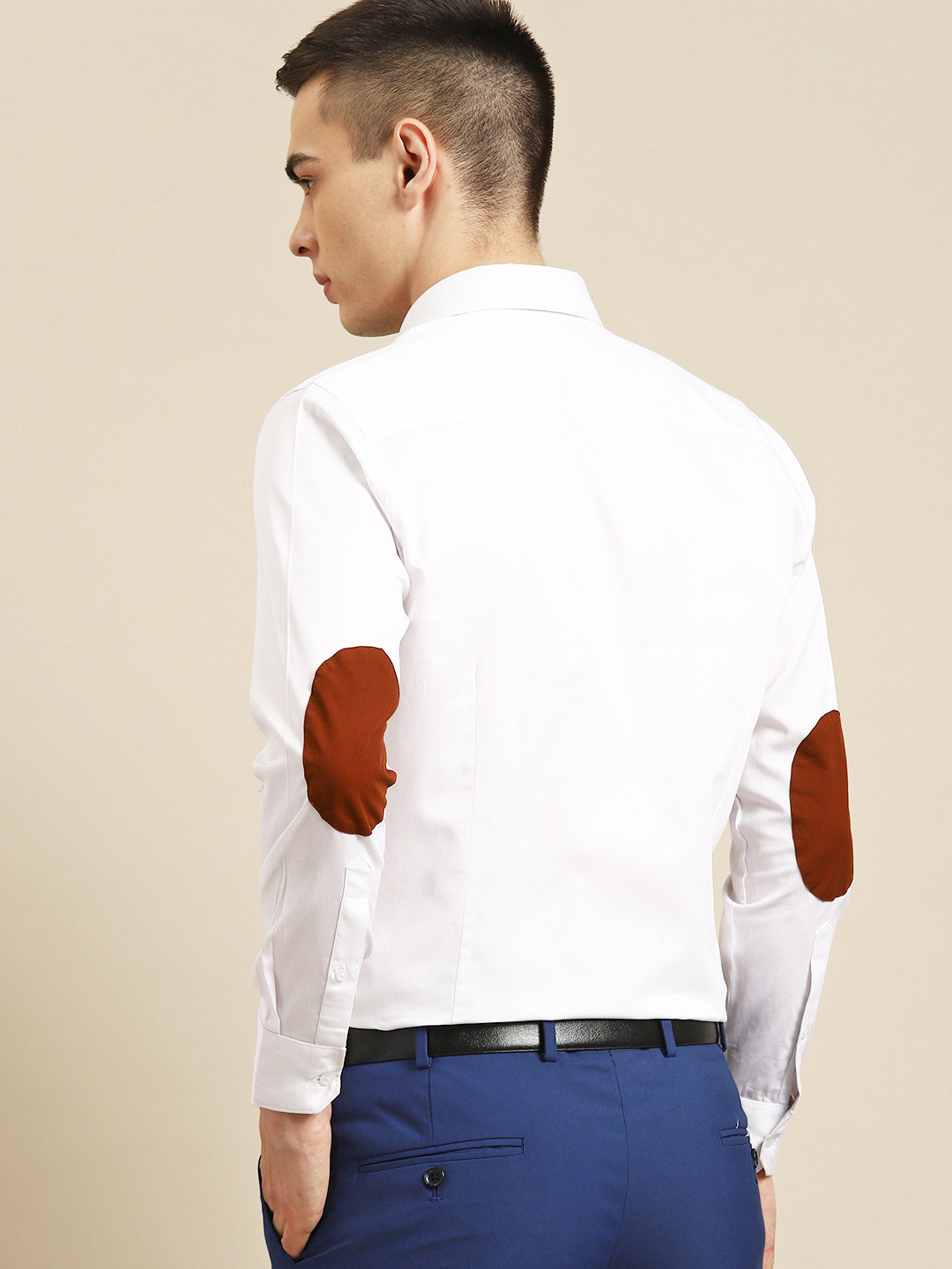 Buy DENNISON Elbow Patch Smart Slim Fit Opaque Formal Shirt Shirts