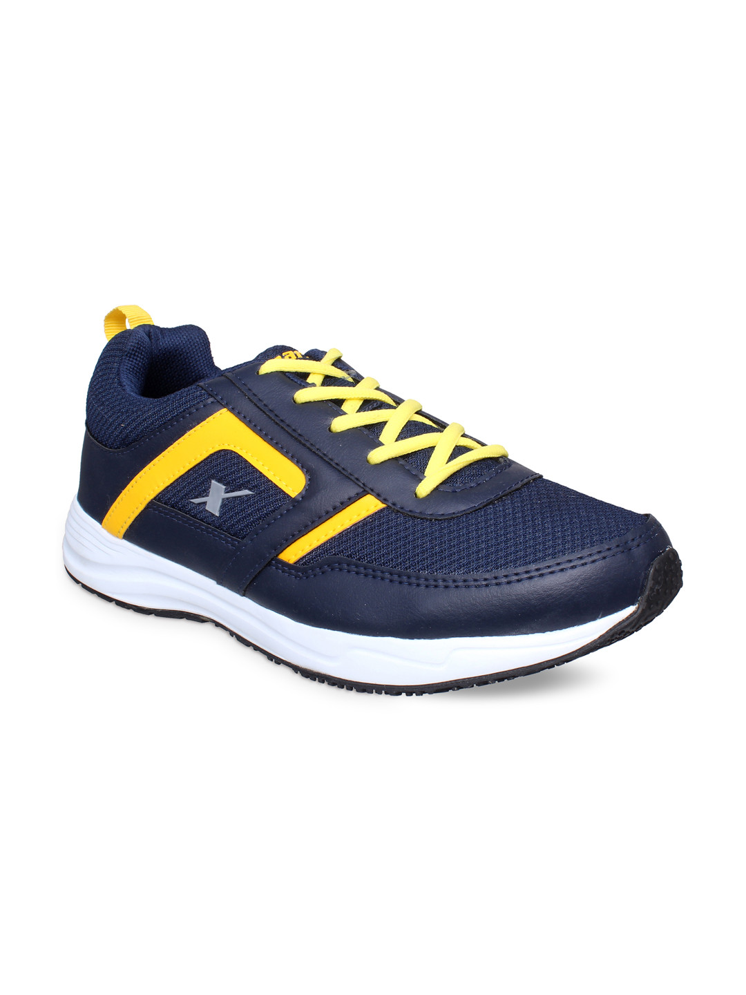 sparx men's navy blue and white running shoes