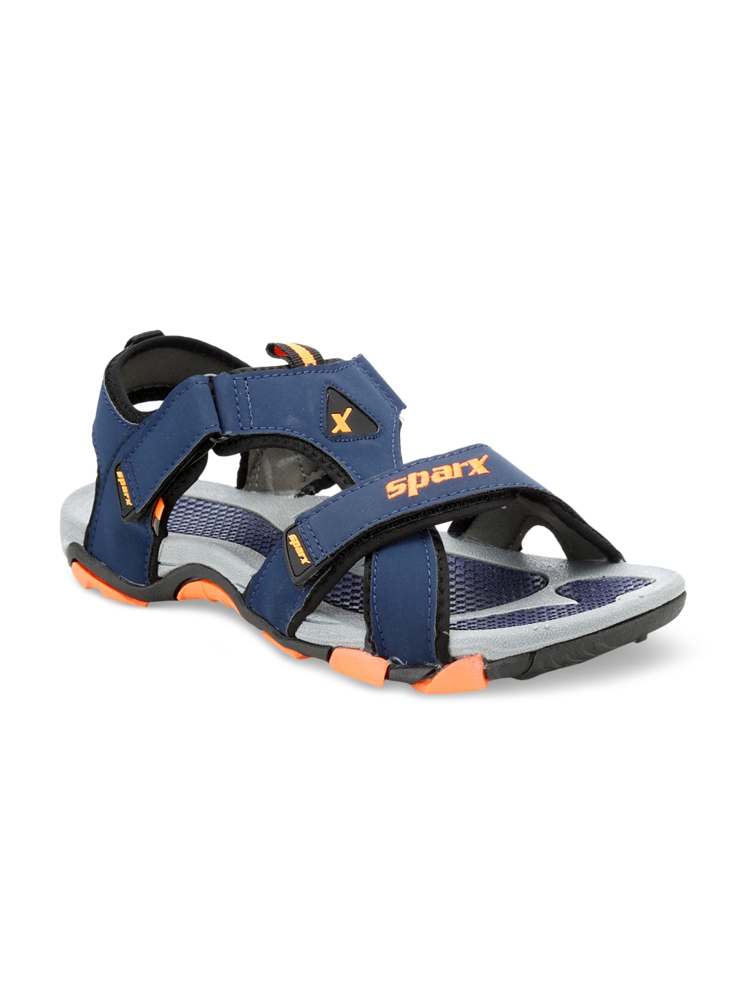 sparx navy blue orange sandals