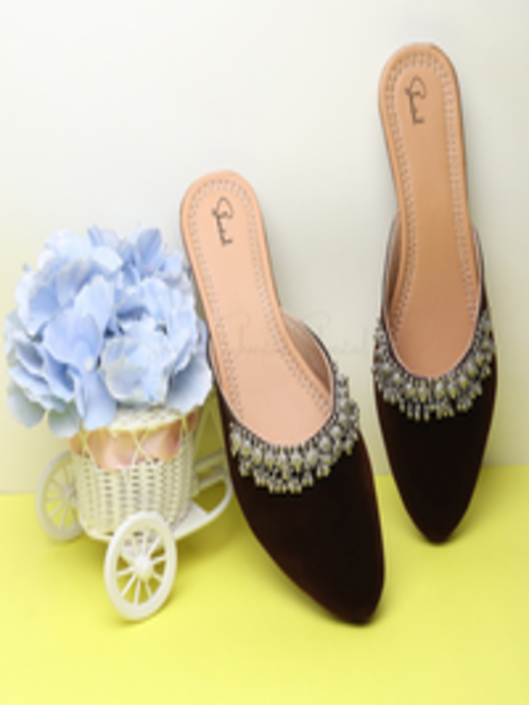 Buy Shoestail Embellished Mules Flats - Flats for Women 23350542 | Myntra