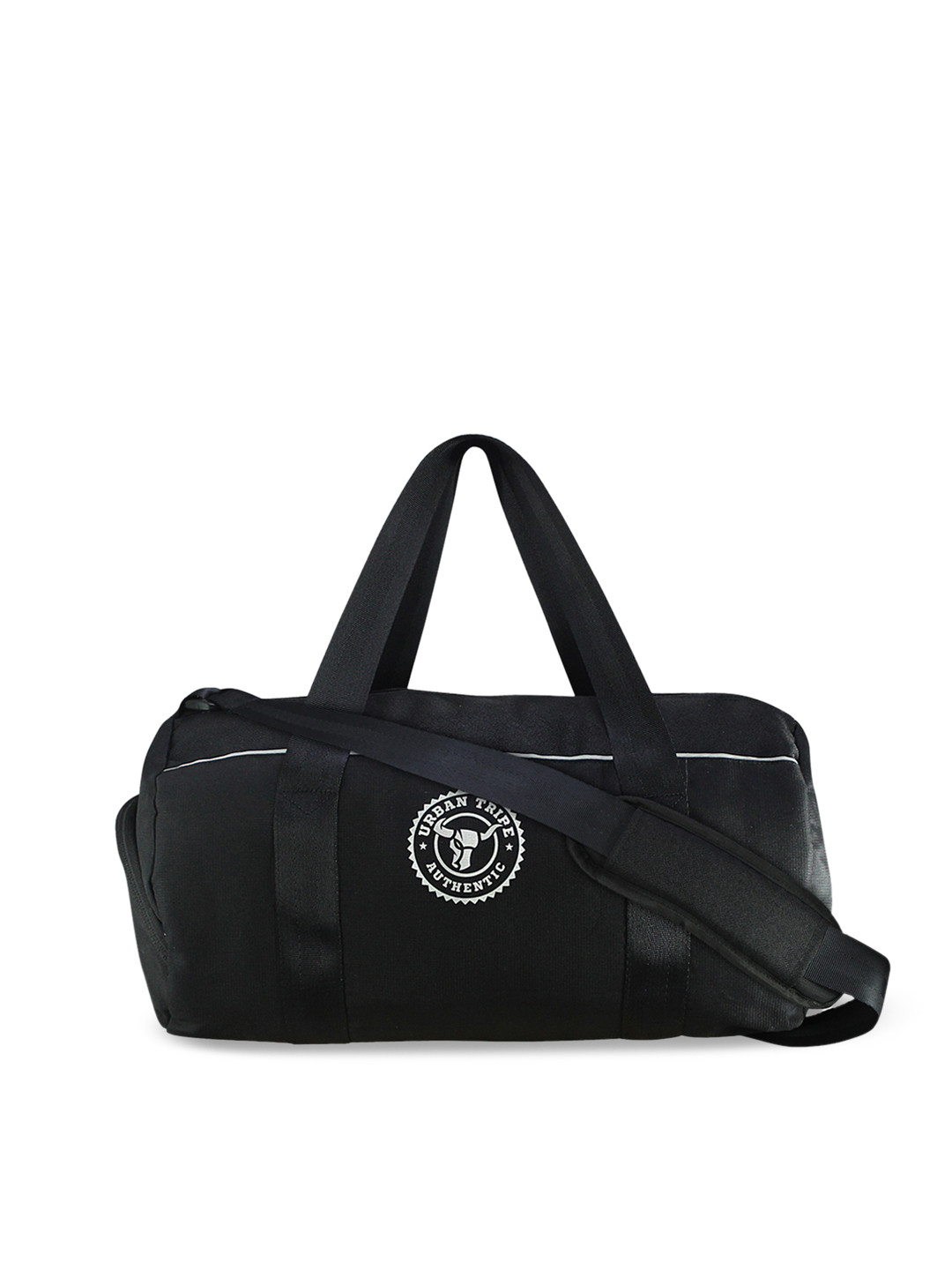 Buy URBAN TRIBE Barrel Black Solid Gym Bag Duffel Bag for Unisex