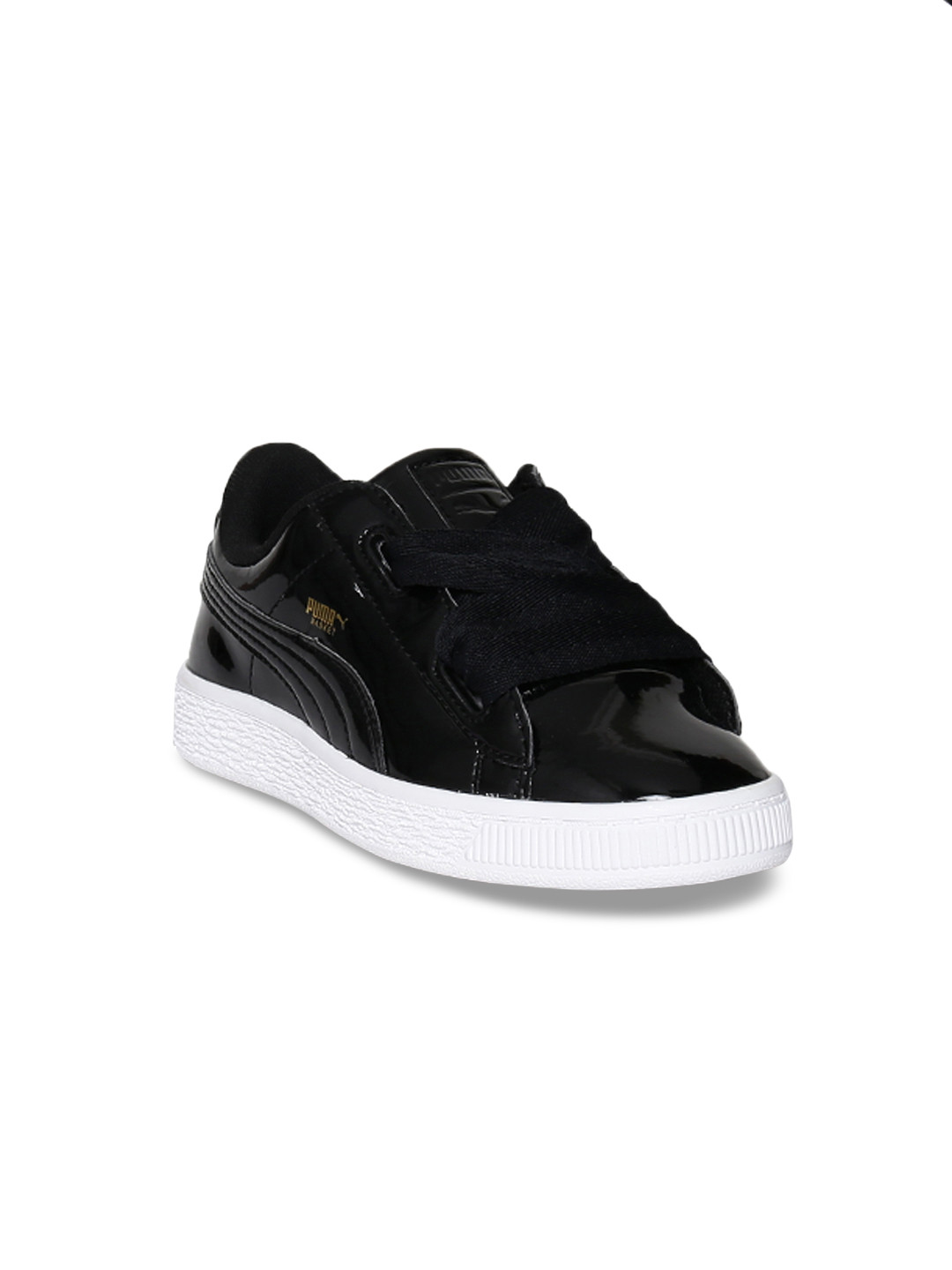 Buy Puma Girls Black Leather Sneakers Casual Shoes for Girls 2335378