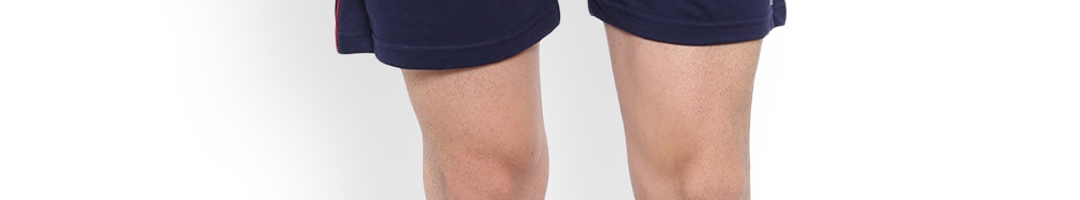 Buy CRYSTAL Men Navy Blue Solid Regular Fit Regular Shorts - Shorts for ...