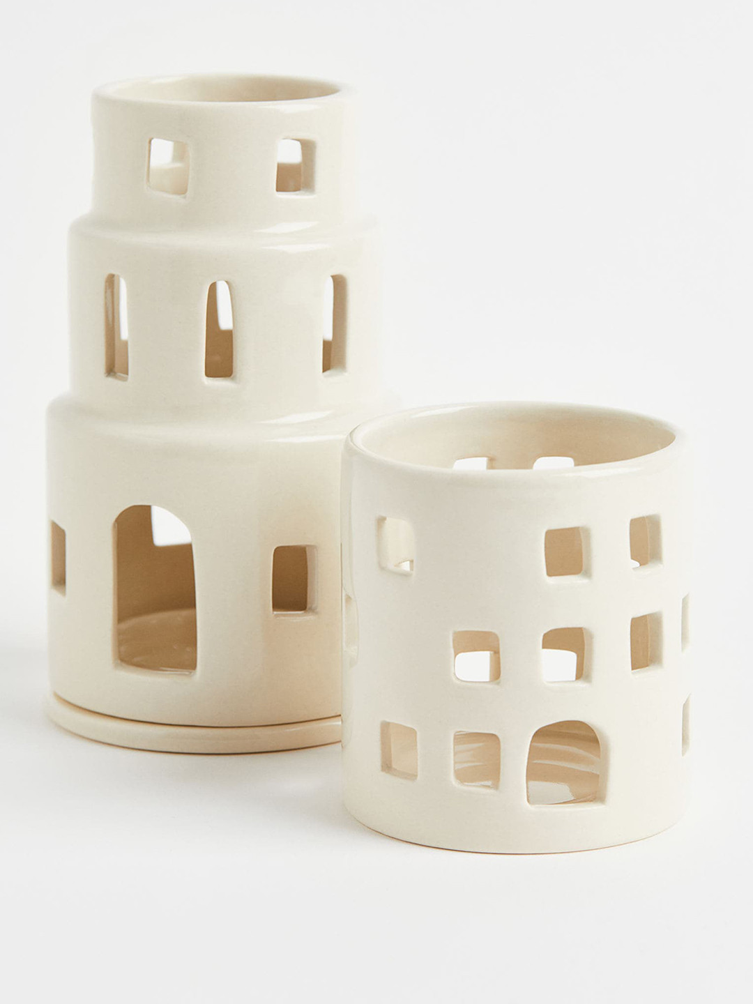 Buy H&M White Stoneware Tealight Holder Candle Holders for Unisex