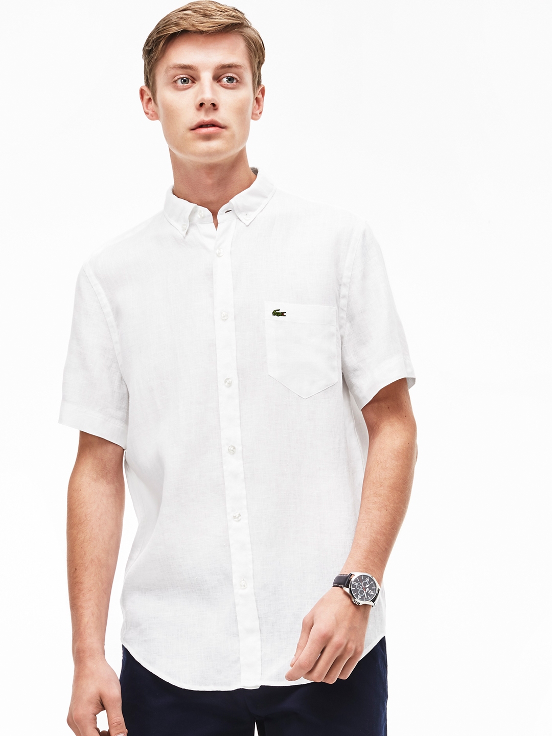lacoste mens linen shirts