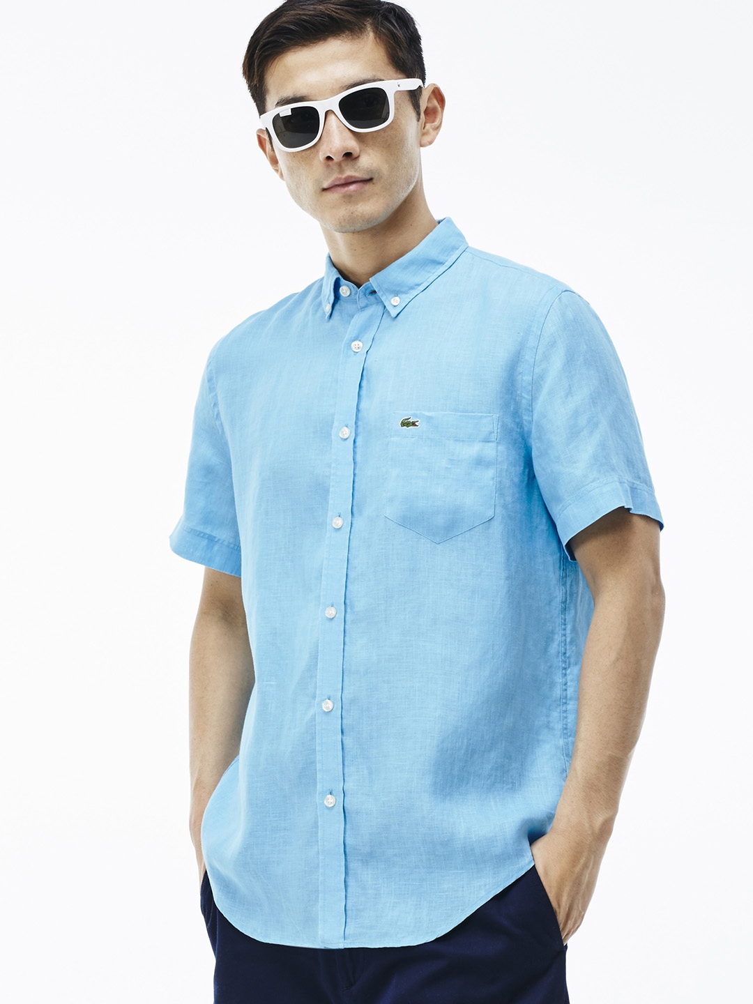 lacoste mens linen shirts