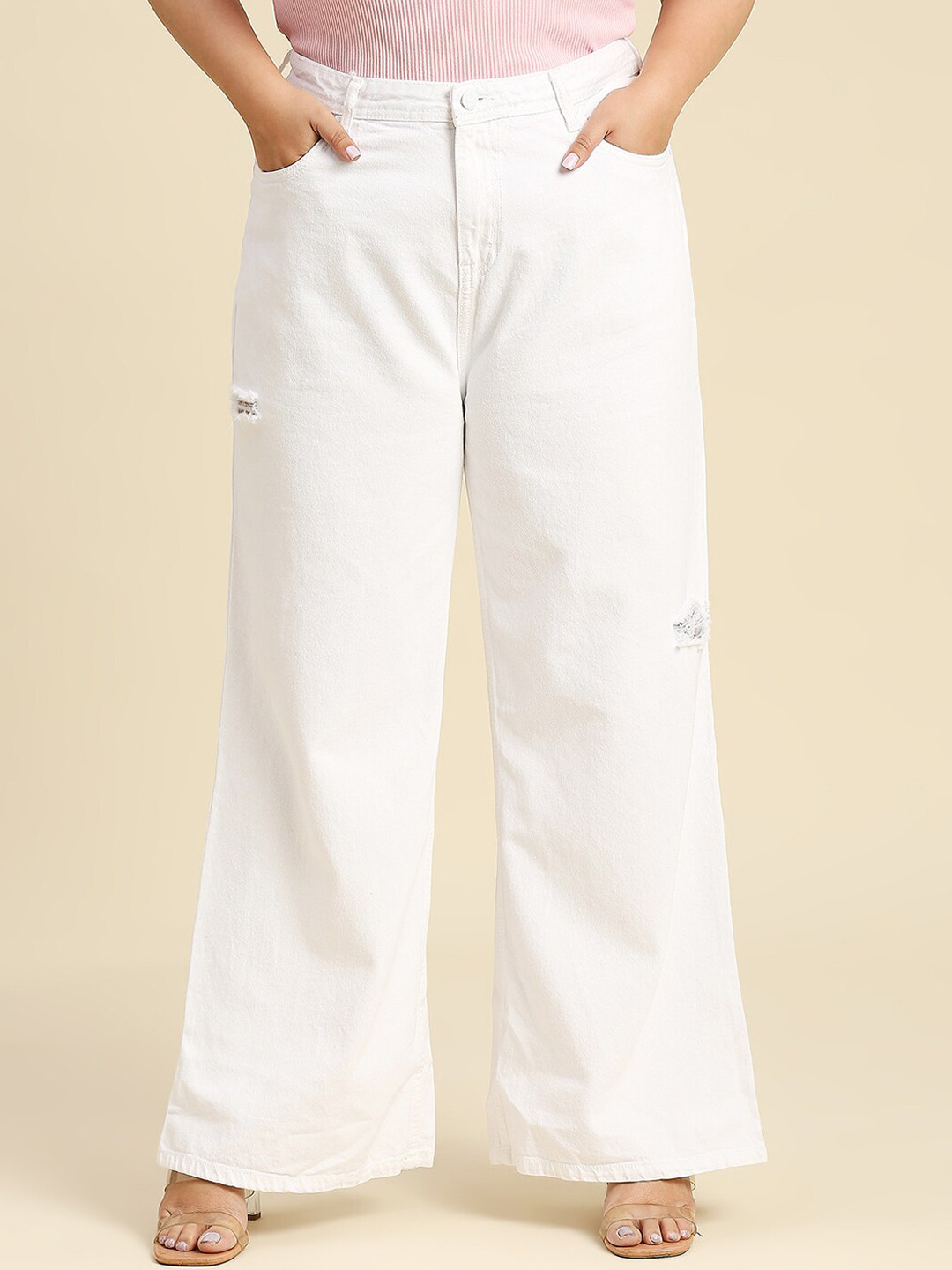 Buy Freeform By High Star Women Plus Size Comfort Wide Leg High Rise