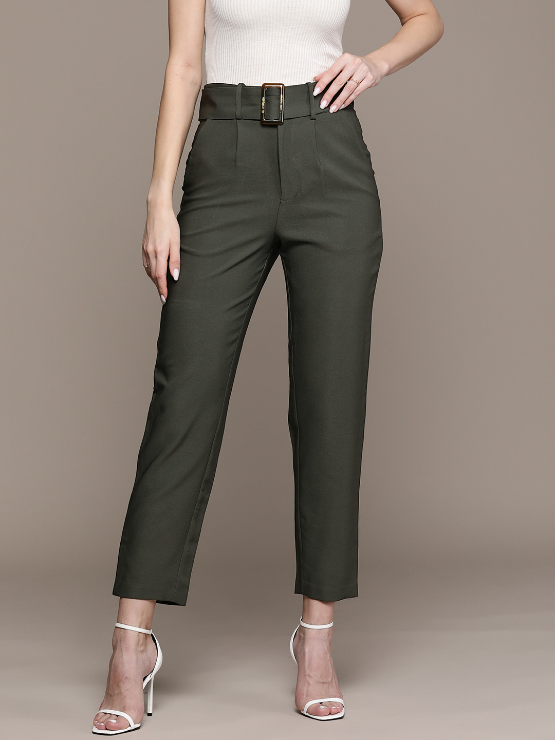 Pantalon Capri Femme Bebe Taille 10 - Vert - Occasion Très Bon état