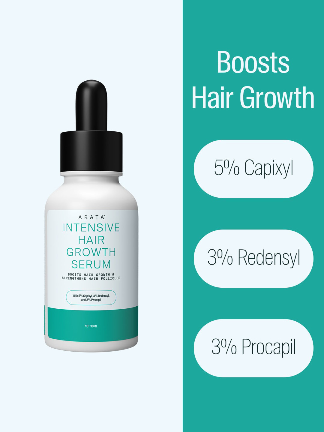 Buy ARATA Intensive Hair Growth Serum With 5 Capixyl+3 Redensyl+3 Procapil 30 Ml Hair Serum