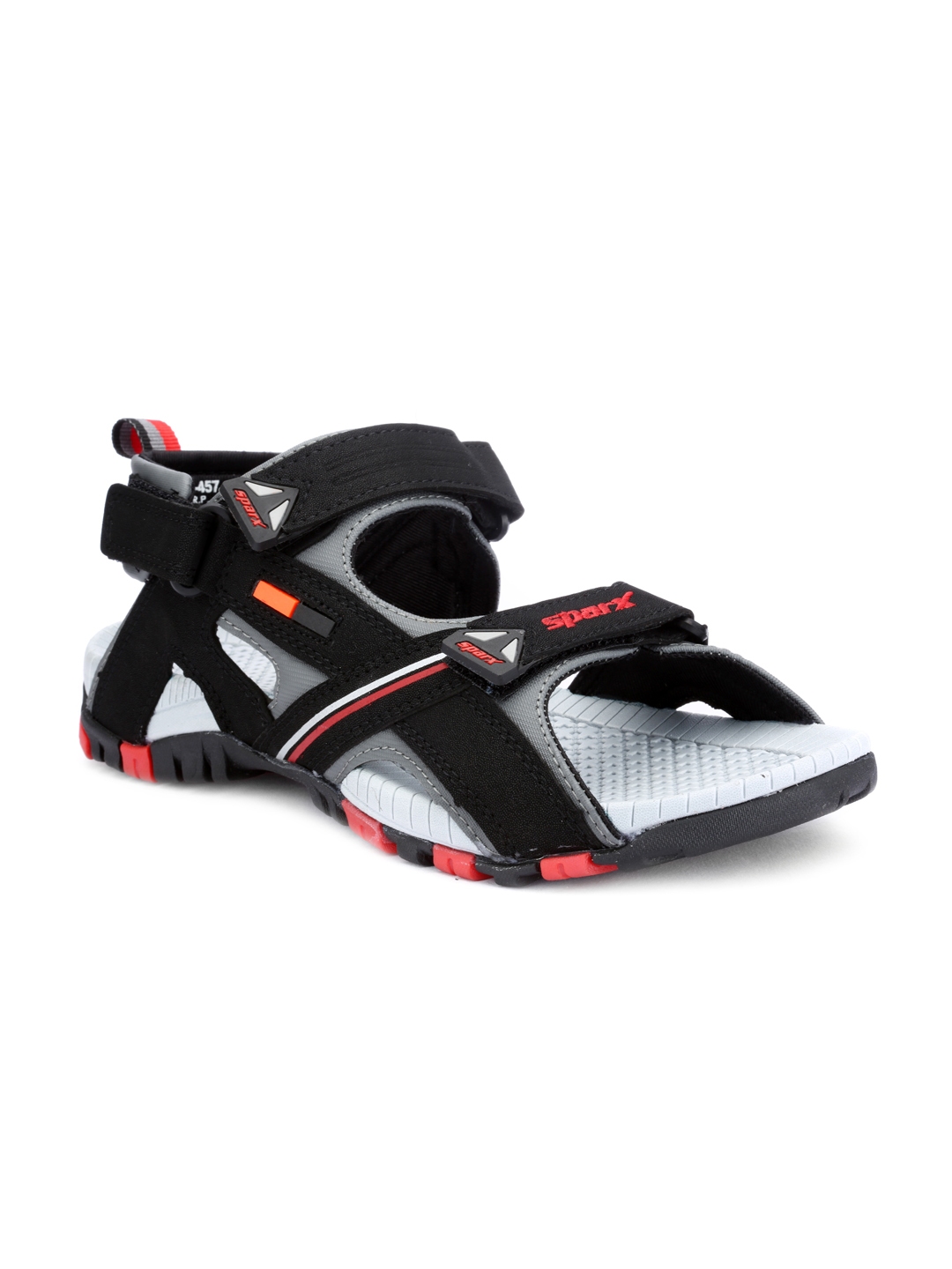 sparx men black sandals