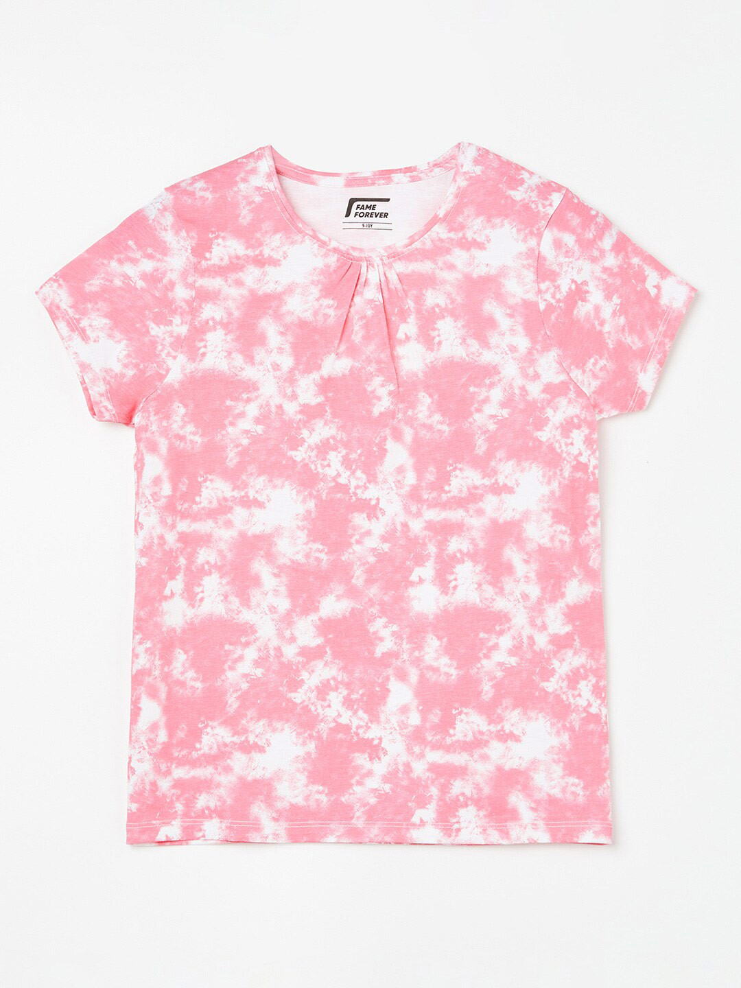 Buy Fame Forever By Lifestyle Girls Pink Printed V Neck Pockets T Shirt
