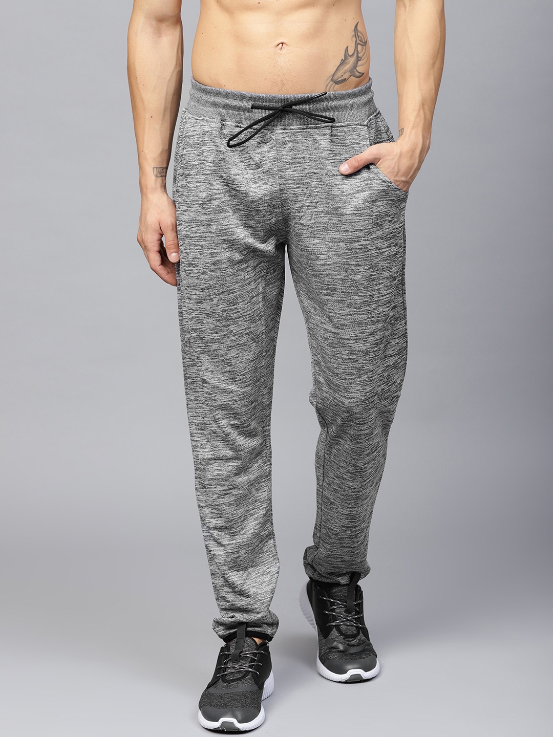 hrx grey track pants
