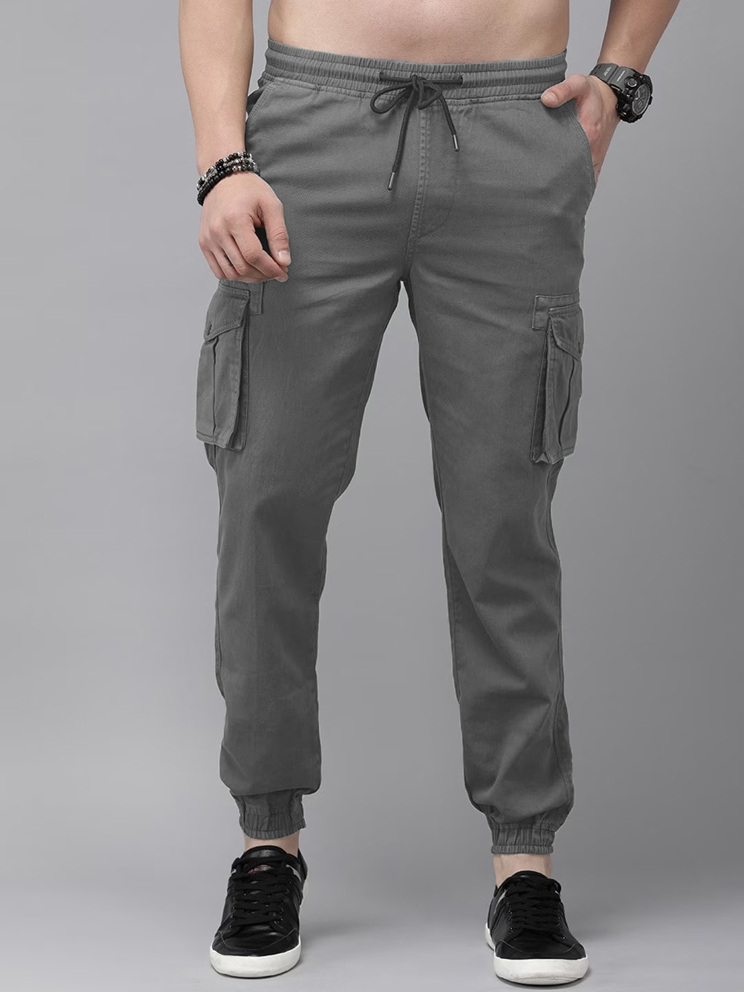 Buy Roadster Men Cotton Regular Fit Joggers - Trousers for Men 23422586 ...
