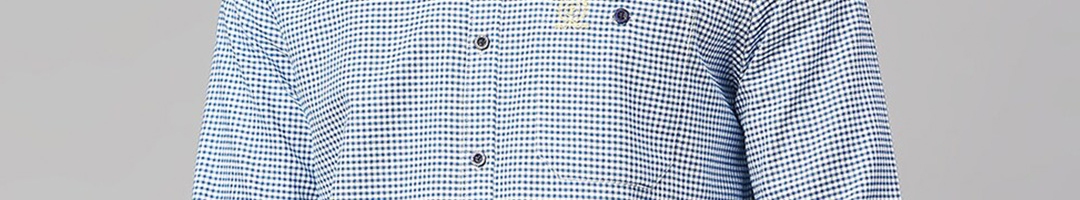 Buy Provogue Classic Slim Fit Micro Checks Pure Cotton Casual Shirt ...