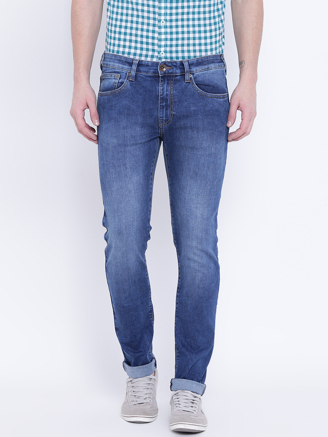 Buy Pepe Jeans Men Blue Slim Fit Low Rise Clean Look Stretchable Jeans