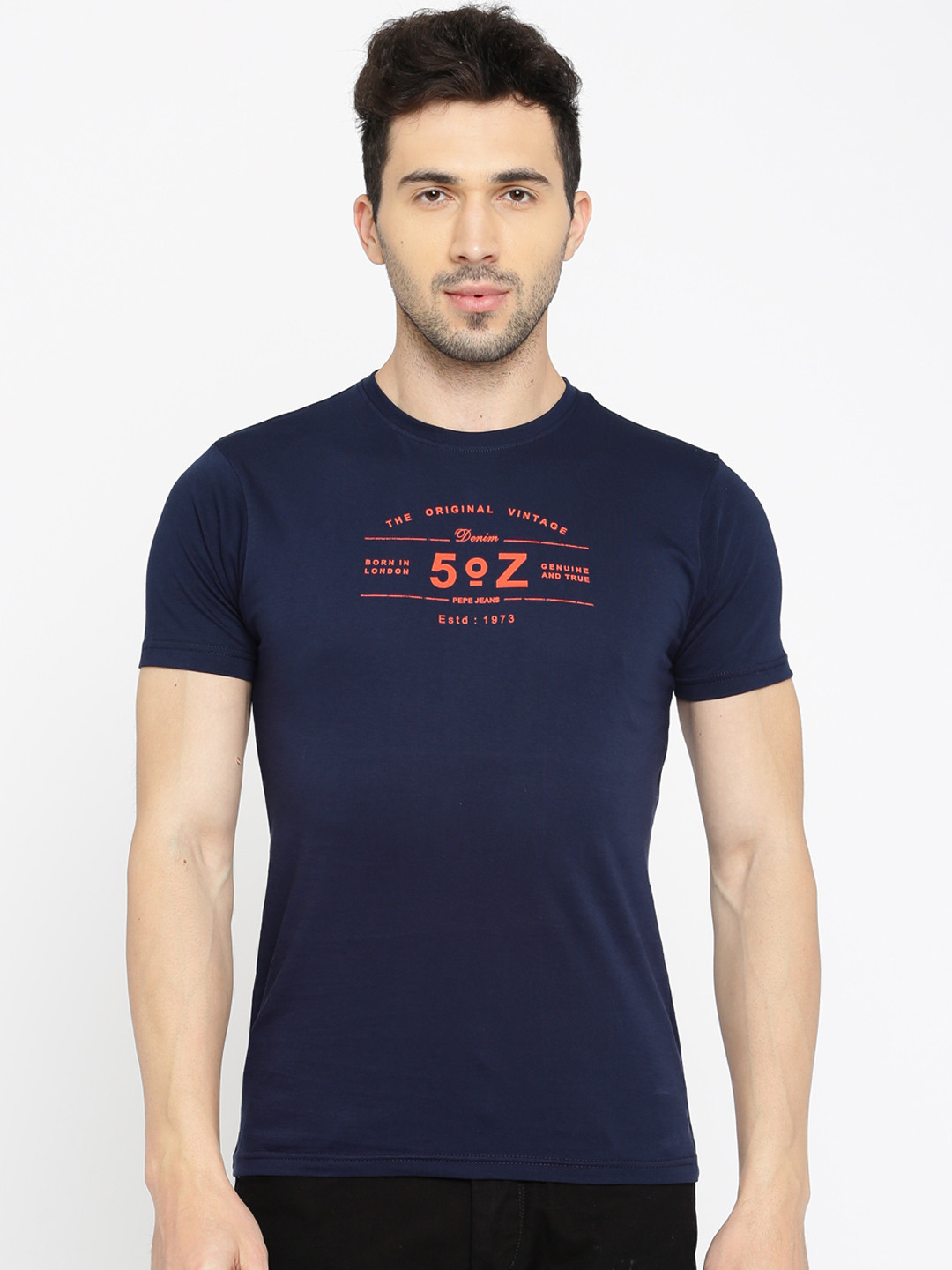 Buy Pepe Jeans Men Navy Blue Printed T Shirt Tshirts for Men 2342781