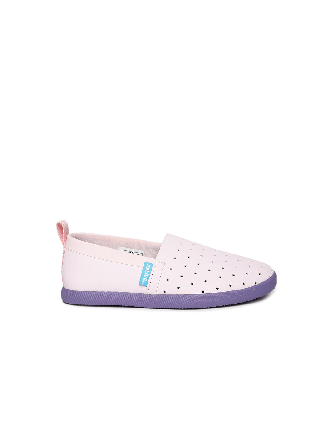 Buy Native Shoes Kids Pink Perforated Venice Slip On Sneakers Casual
