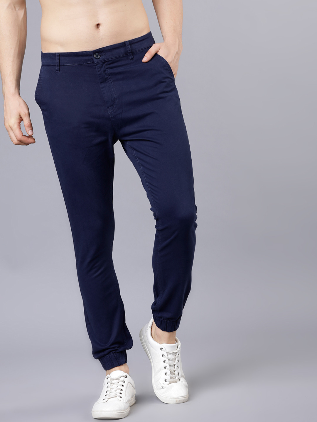 Buy HIGHLANDER Men Blue Slim Fit Joggers - Trousers for Men 2343640 ...
