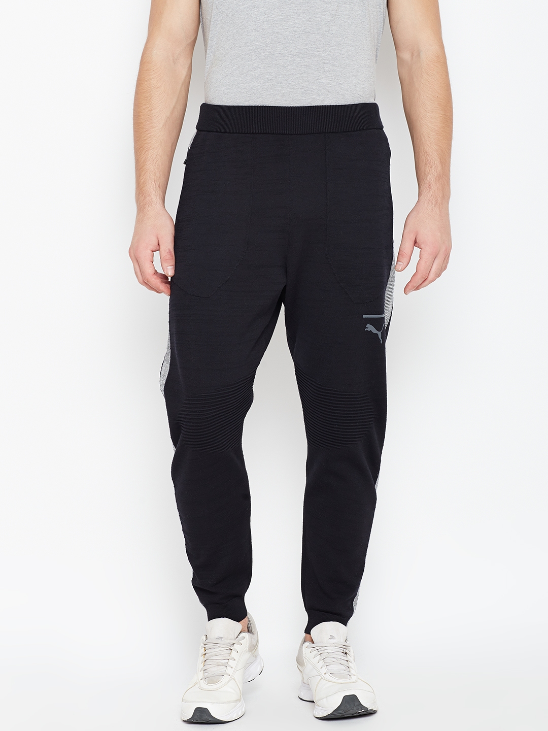 Buy Puma Black EvoKNIT Joggers - Track Pants for Men 2344584 | Myntra