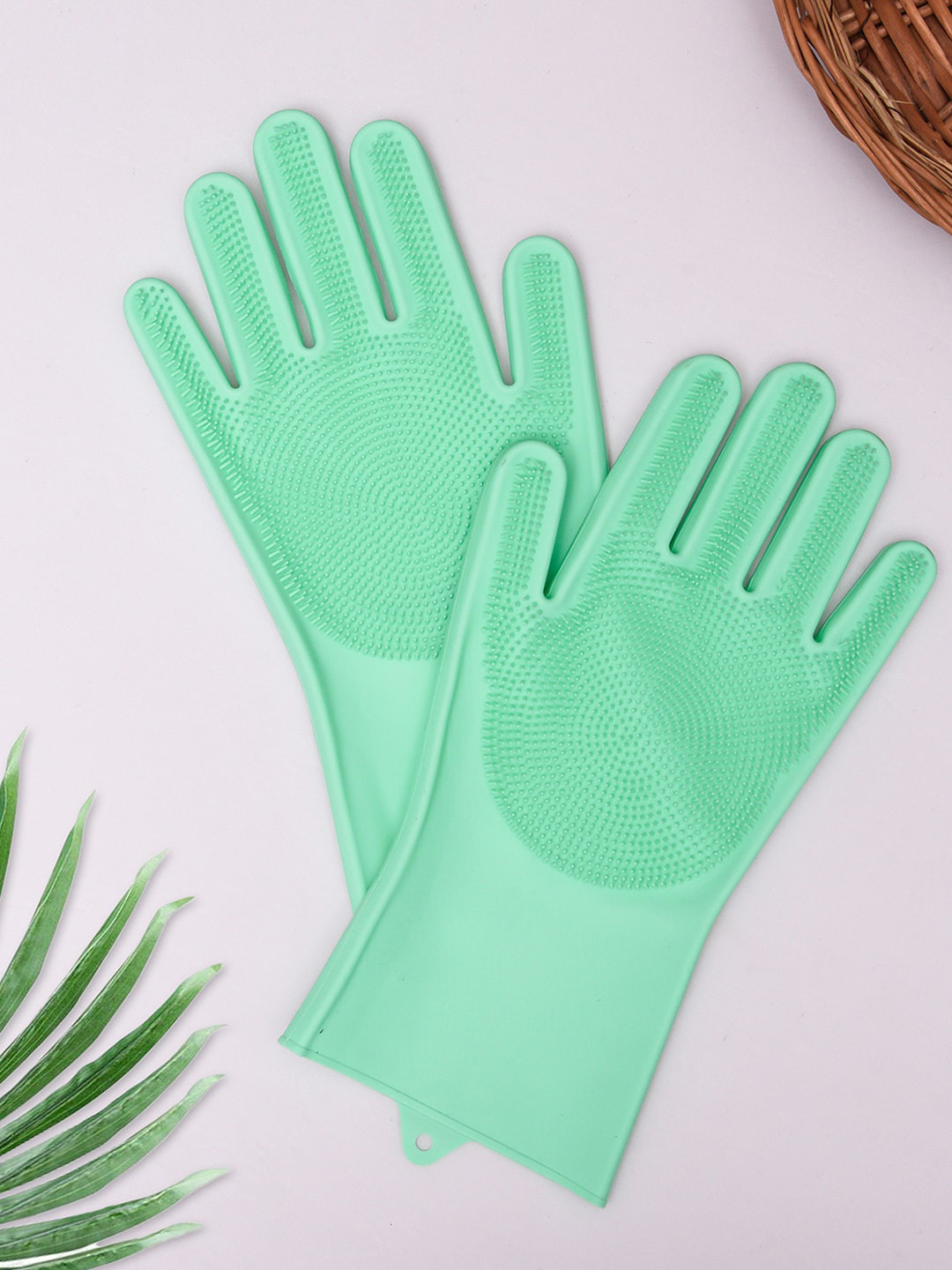 Buy Kuber Industries Set Of 2 Green Silicone Dish Washing Hand Gloves